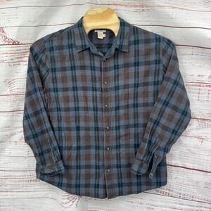 carbon‎ 2 cobalt Plaid Flannel Shirt Mens Size XL Plaid Button Down Lightweight